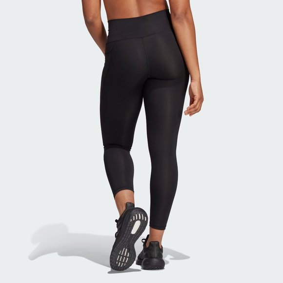 Adidas Traning Women's OPTIME STASH POCKET HIGH-WAISTED 7/8 LEGGINGS HS9931 - Picture 2 of 4